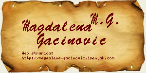 Magdalena Gaćinović vizit kartica